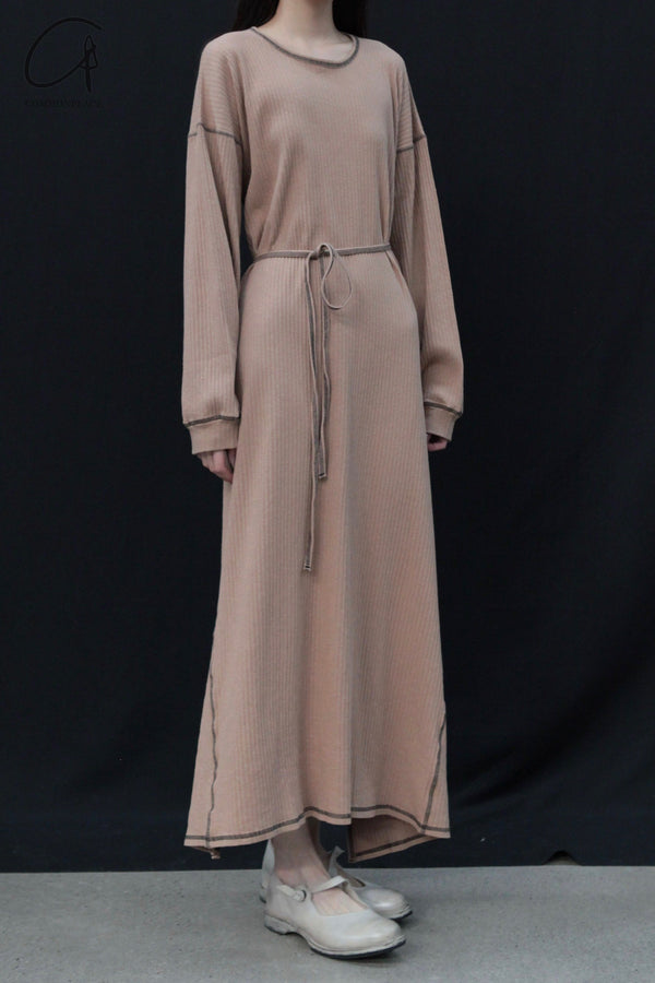 BASERANGE 24 Autumn and Winter SHAW PUNICA Long Sleeve Tunic Portugal BAS-DRSPL-CH-AU24-ZHUANHEI Brick (Black)